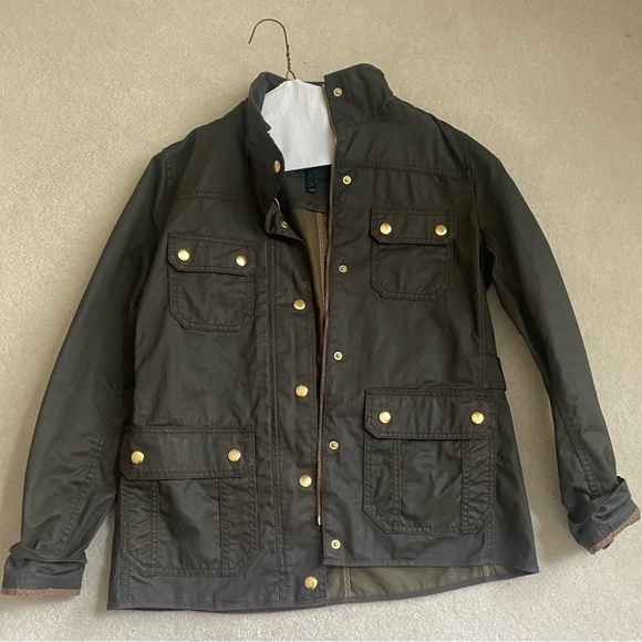 Army Green J. Crew Downtown Field Jacket Size Small - Picture 5 of 8
